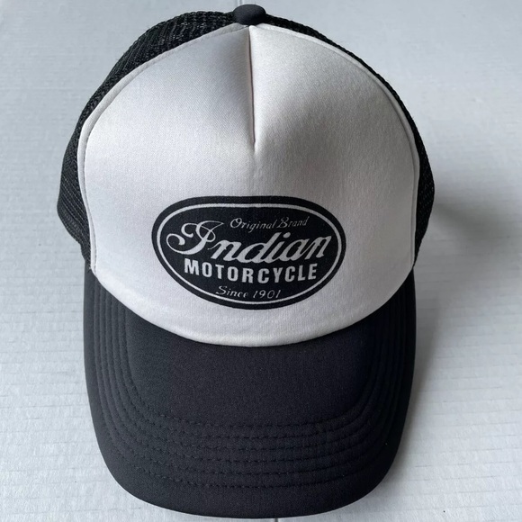 Other - Vintage Indian Motorcycle Mesh Trucker Hat Baseball Cap